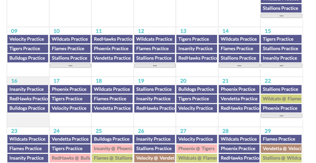 Find your team's schedule