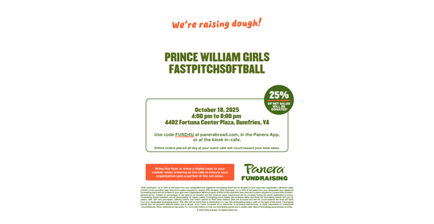 Panera 2025 Fundraiser